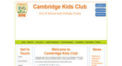 Desktop Screenshot of cambridgekidsclub.com